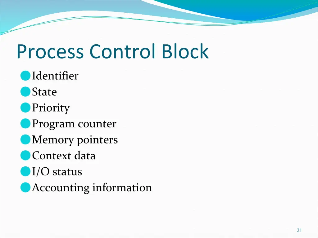 process control block