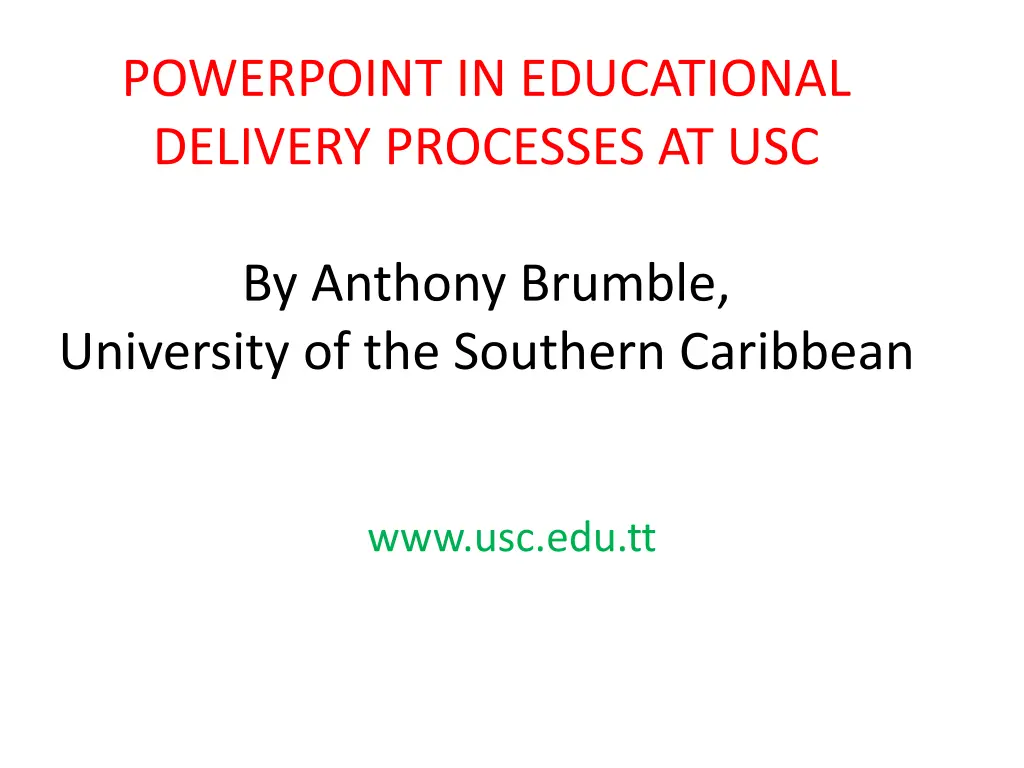 powerpoint in educational delivery processes