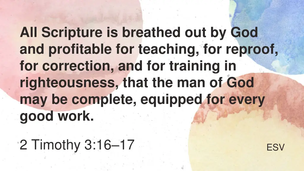 all scripture is breathed