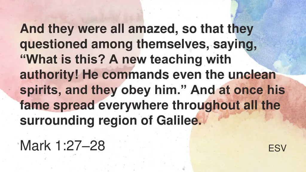 and they were all amazed so that they questioned