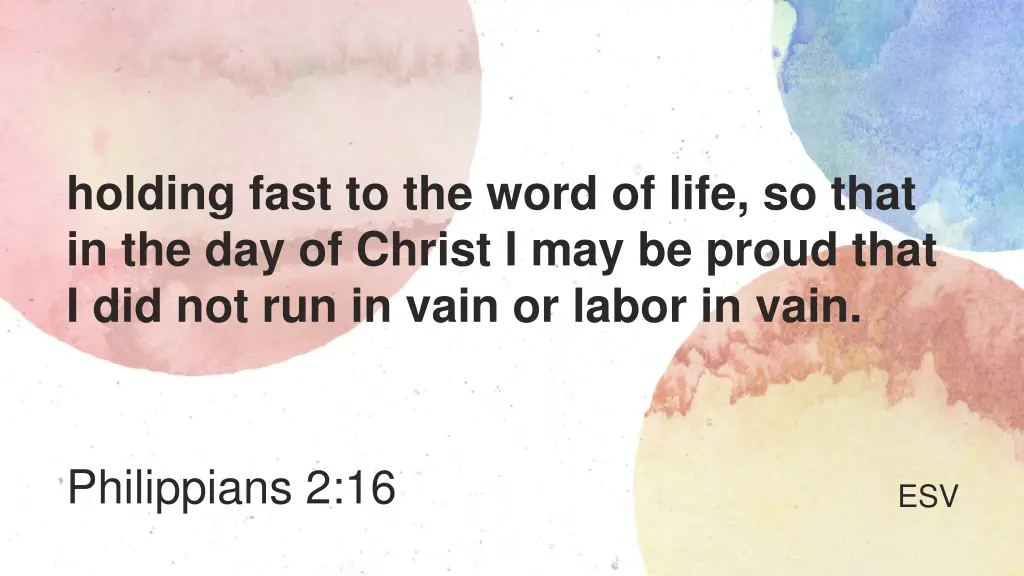 holding fast to the word of life so that