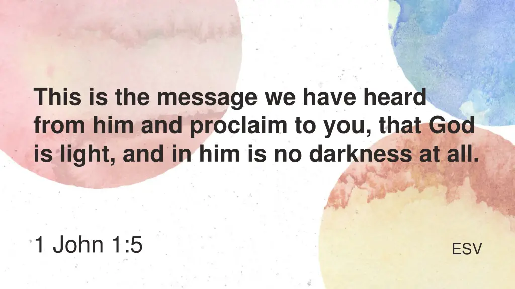 this is the message we have heard from