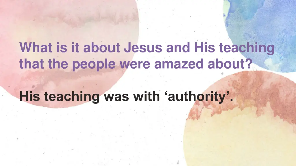 what is it about jesus and his teaching that