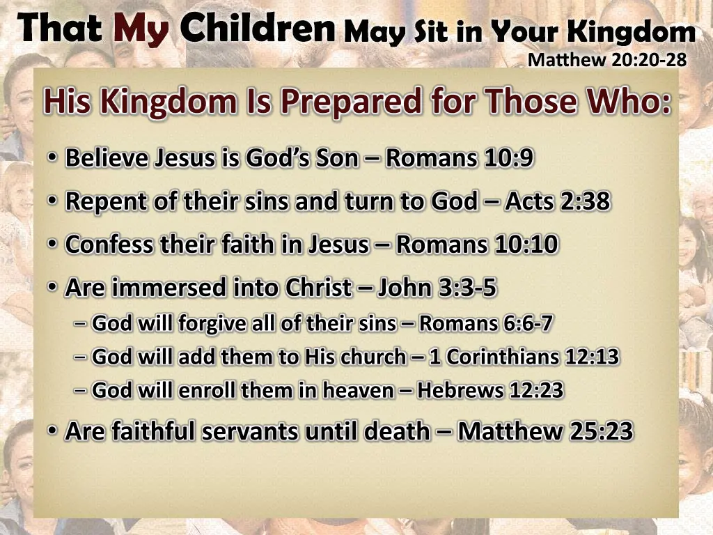 his kingdom is prepared for those who