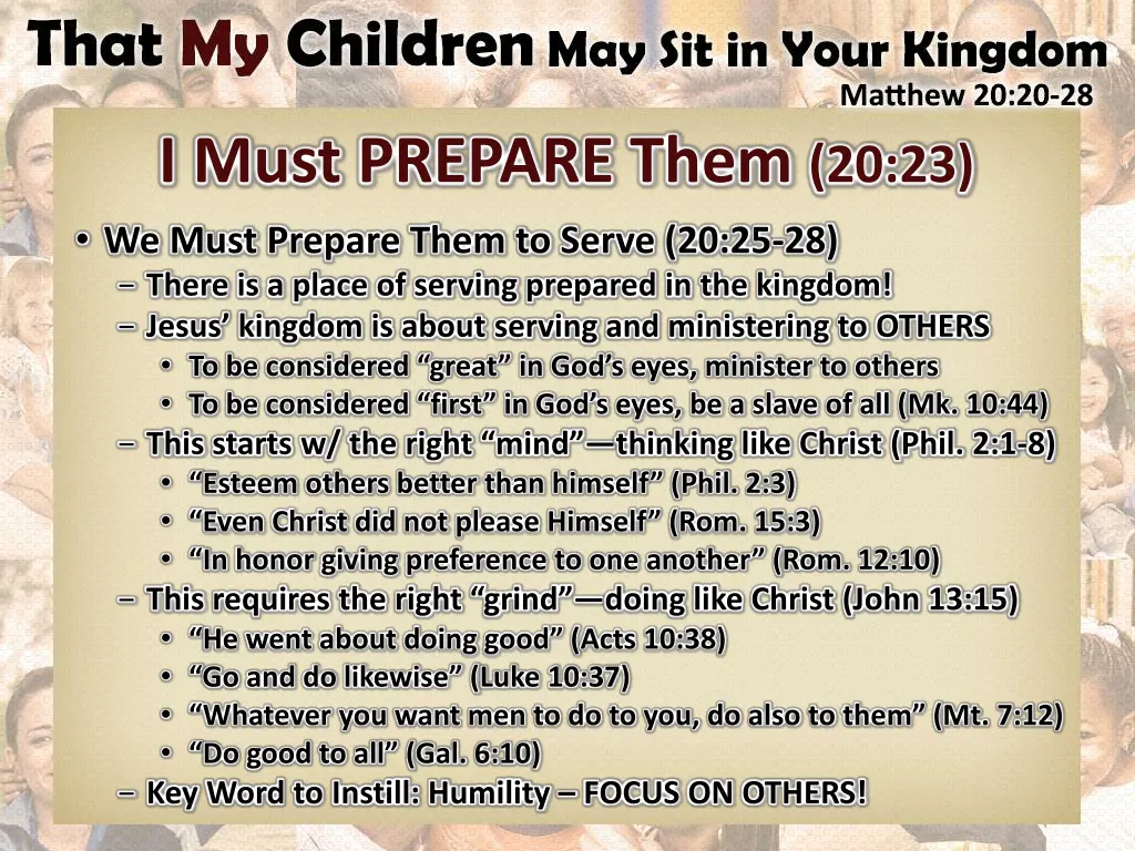 i must prepare them 20 23 we must prepare them 1