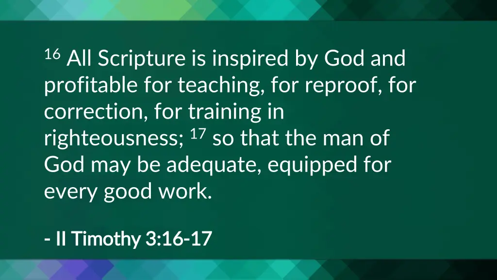 16 all scripture is inspired
