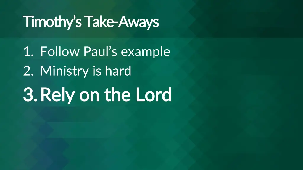 timothy s take timothy s take aways 2
