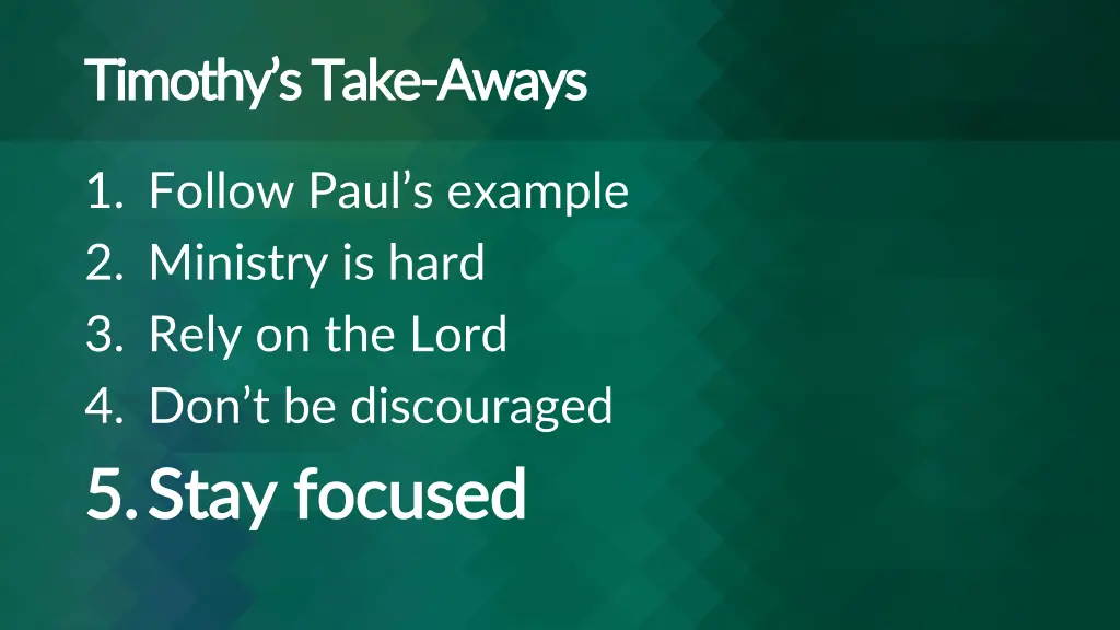 timothy s take timothy s take aways 4