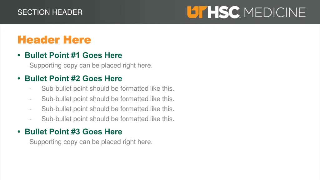 section header
