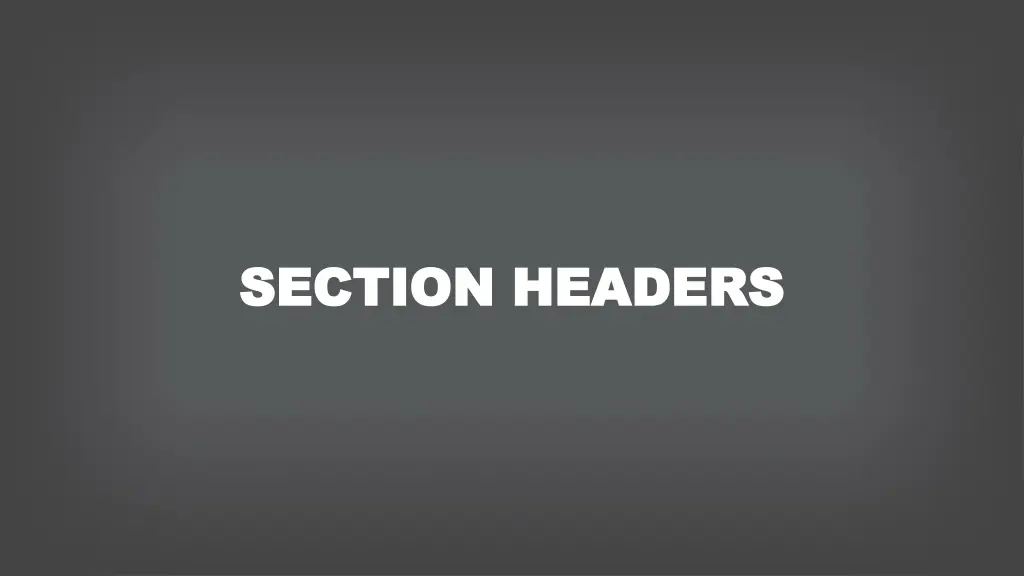section headers section headers