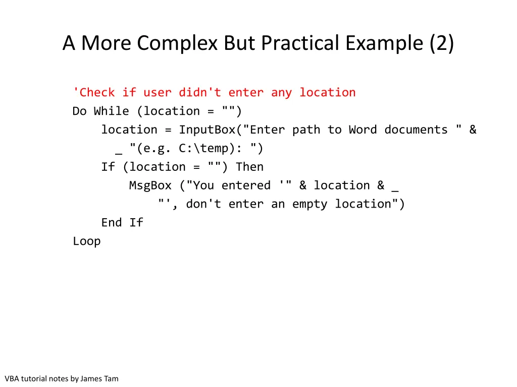 a more complex but practical example 2