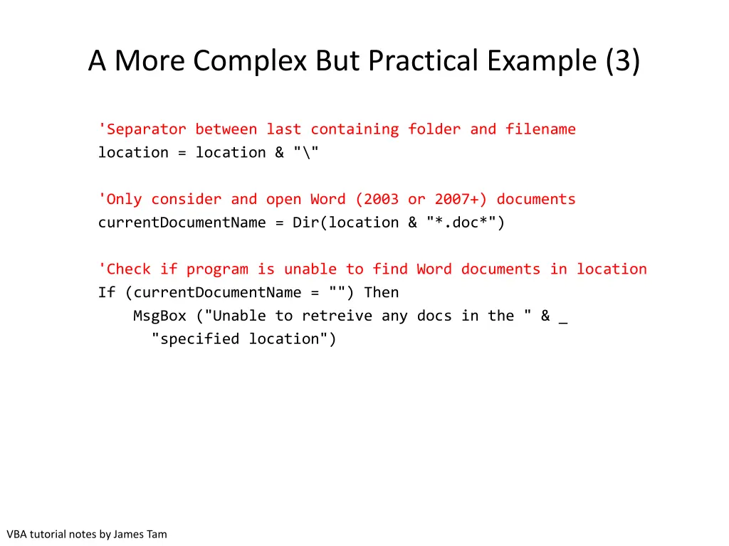 a more complex but practical example 3