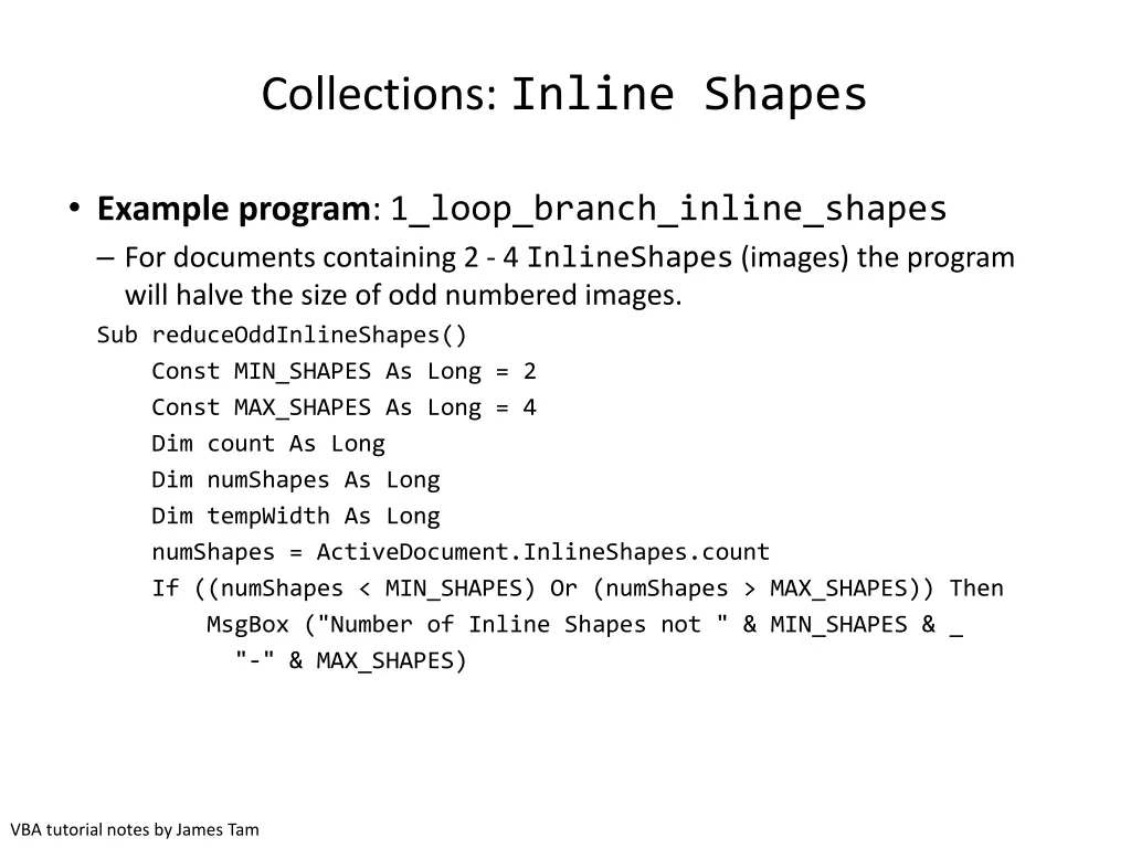 collections inline shapes