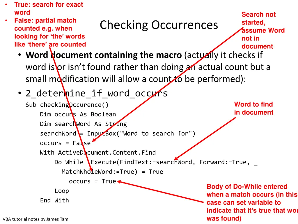 true search for exact word false partial match