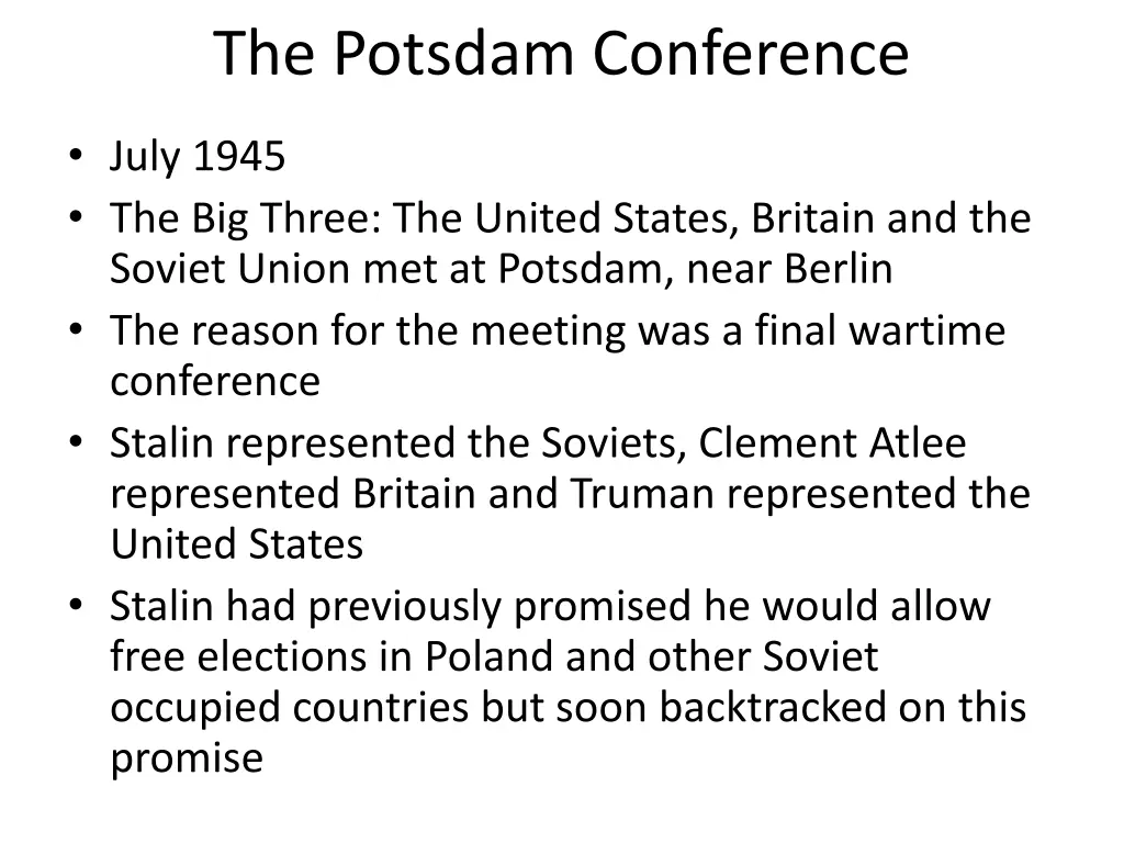 the potsdam conference
