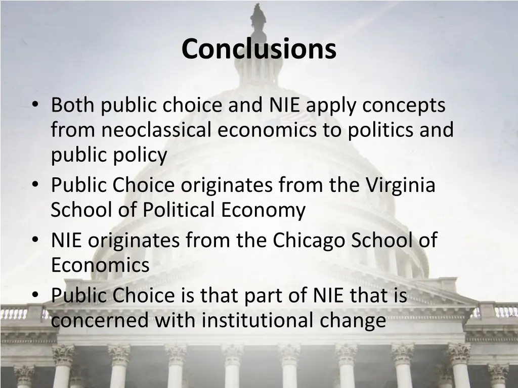 conclusions