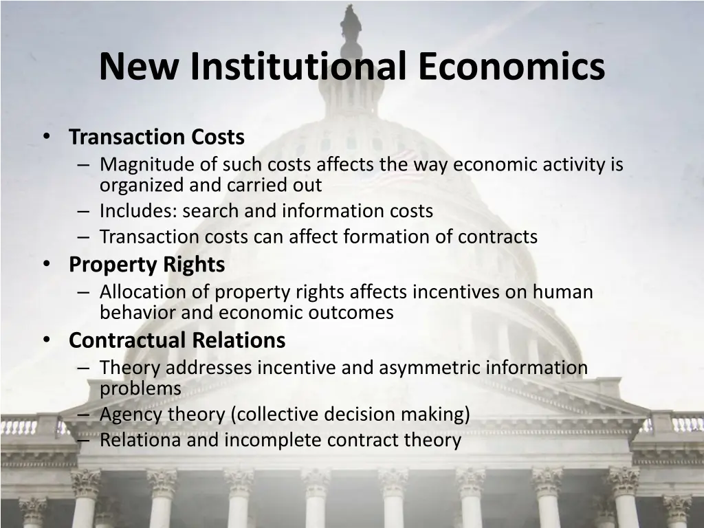 new institutional economics 7