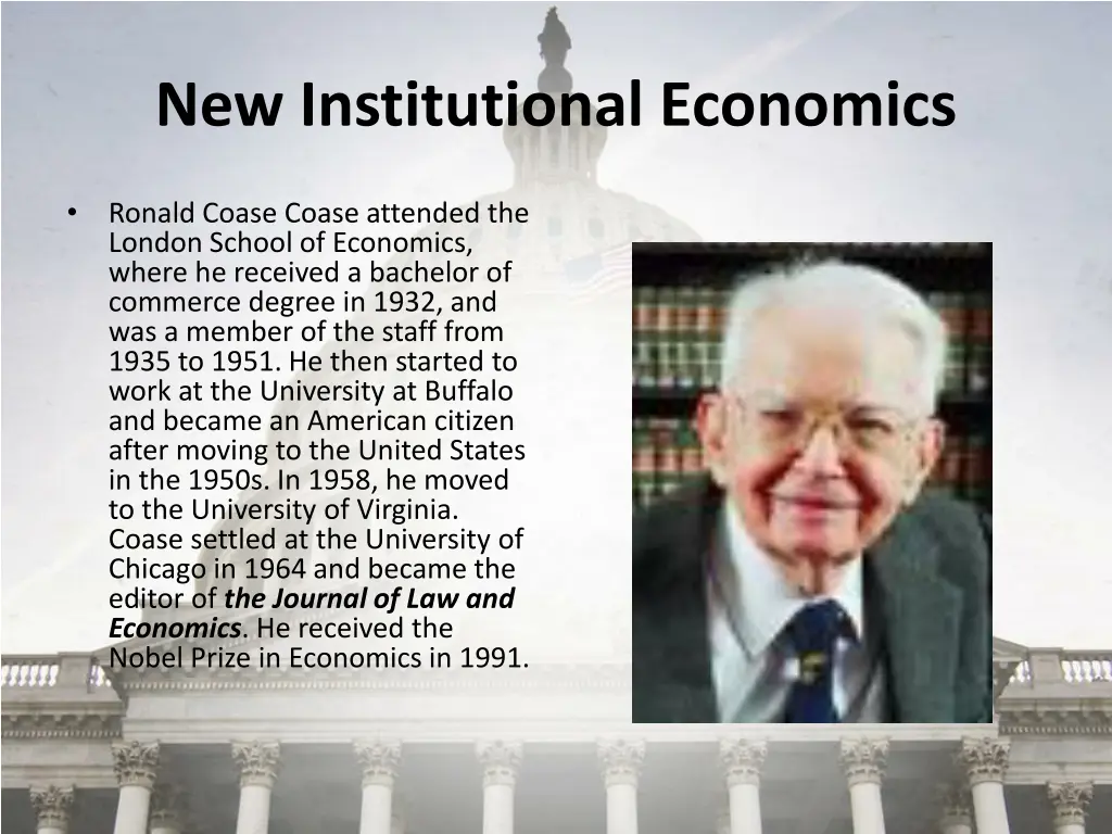 new institutional economics