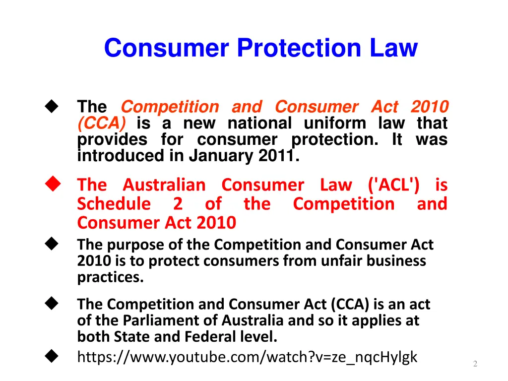 consumer protection law
