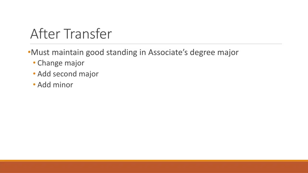 after transfer must maintain good standing