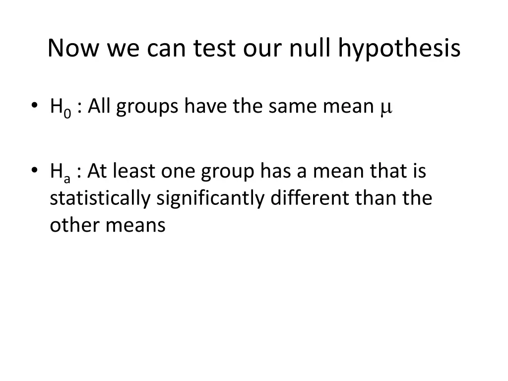 now we can test our null hypothesis