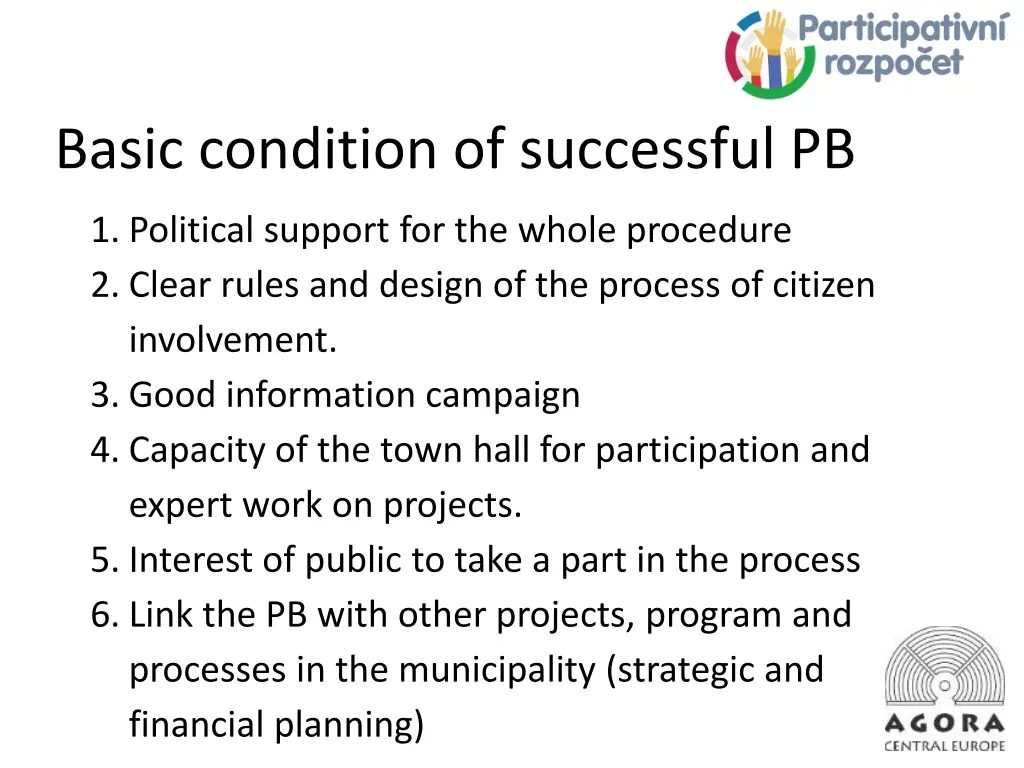 basic condition of successful pb