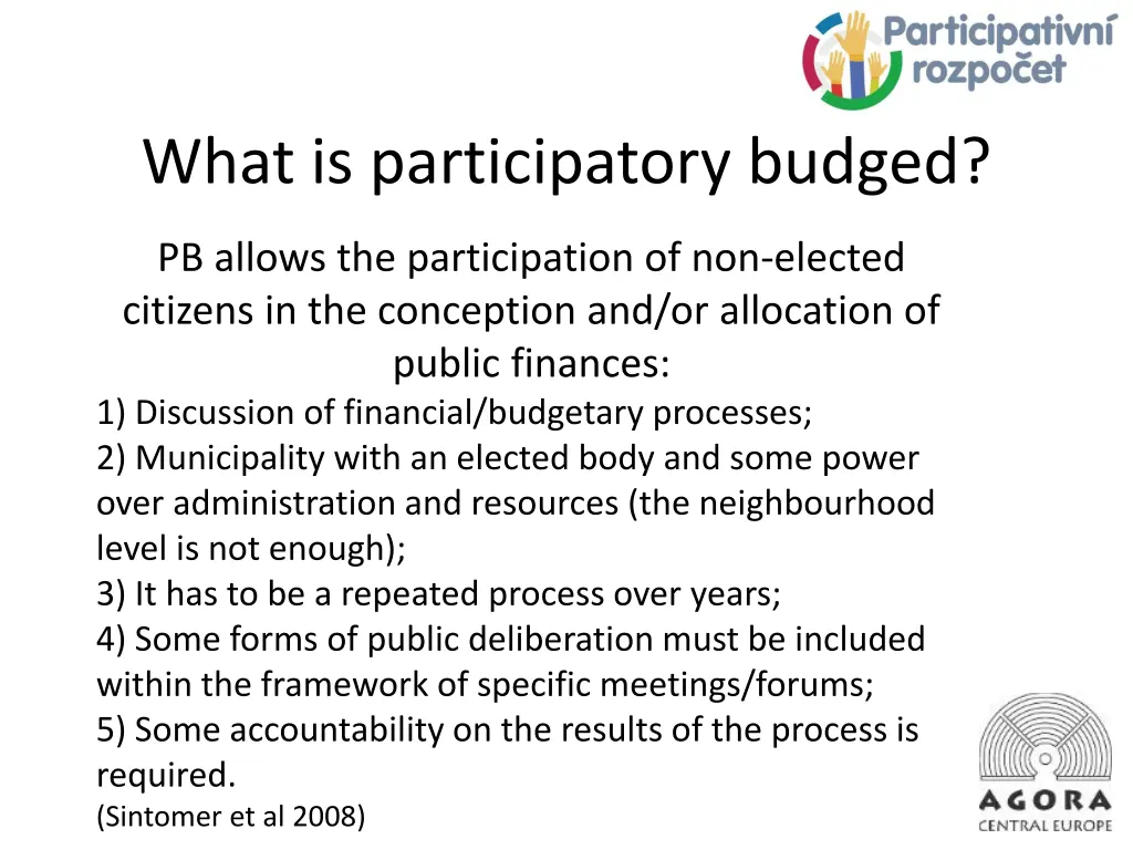 what is participatory budged