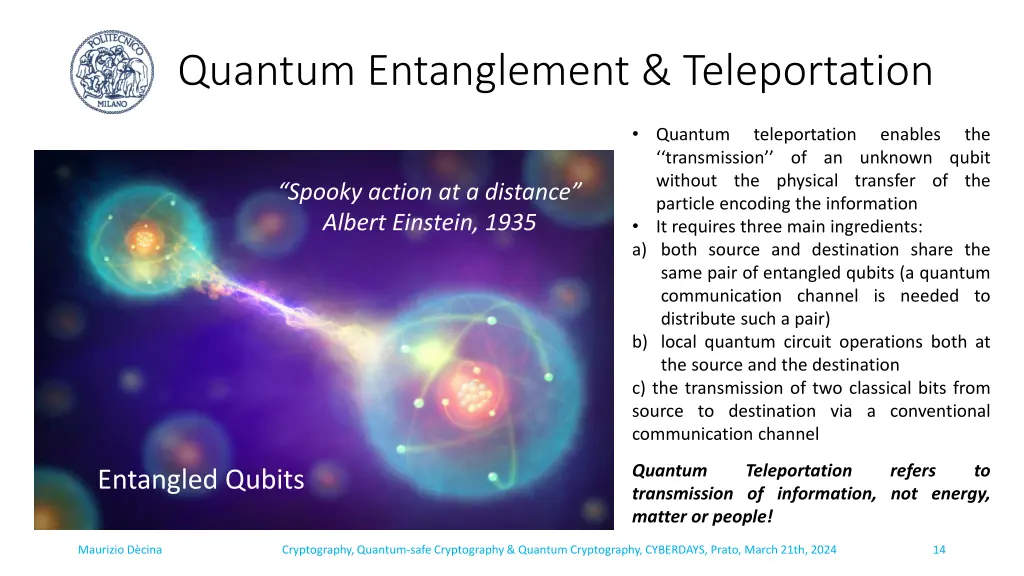 quantum entanglement teleportation