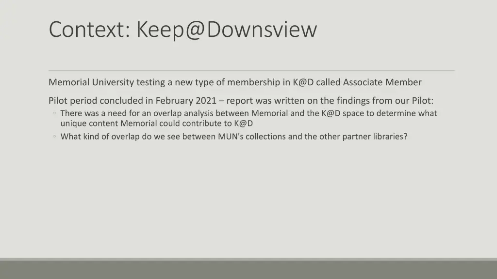 context keep@downsview