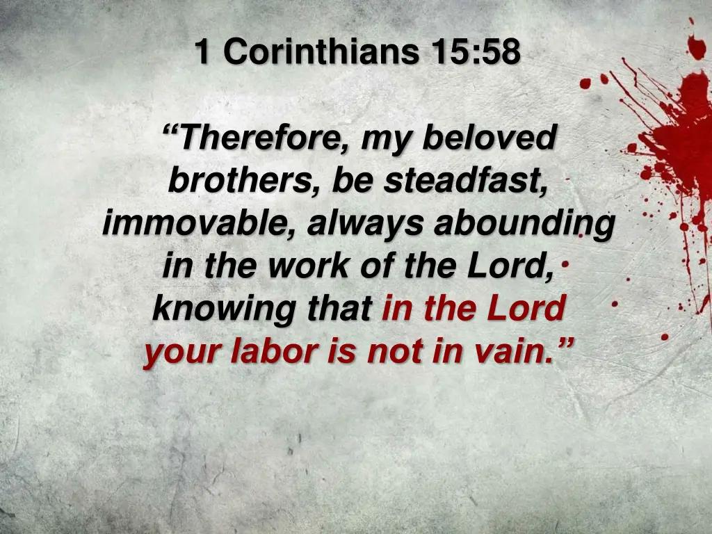 1 corinthians 15 58