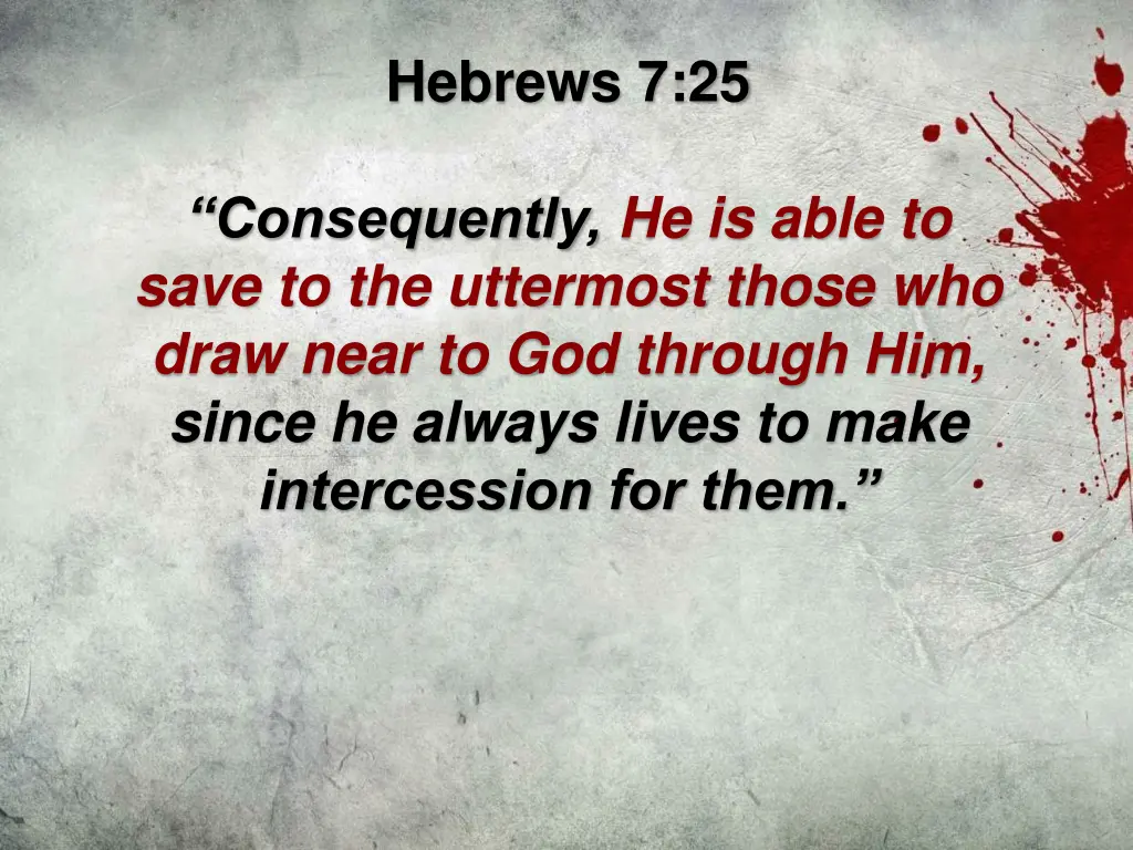 hebrews 7 25