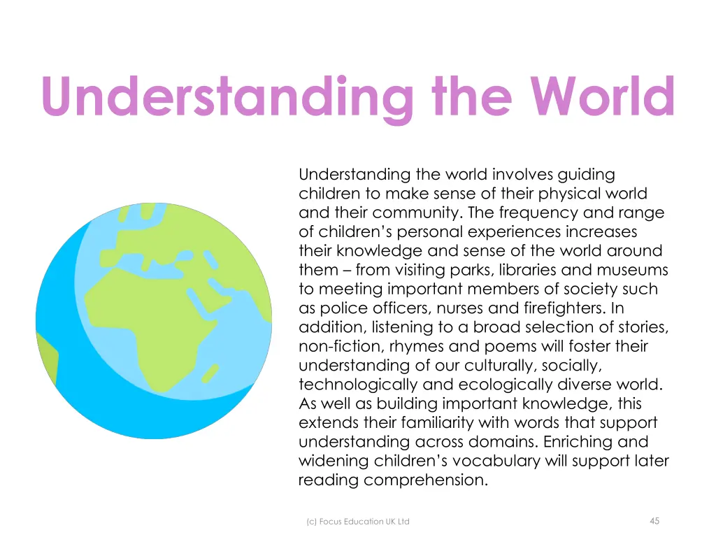 understanding the world