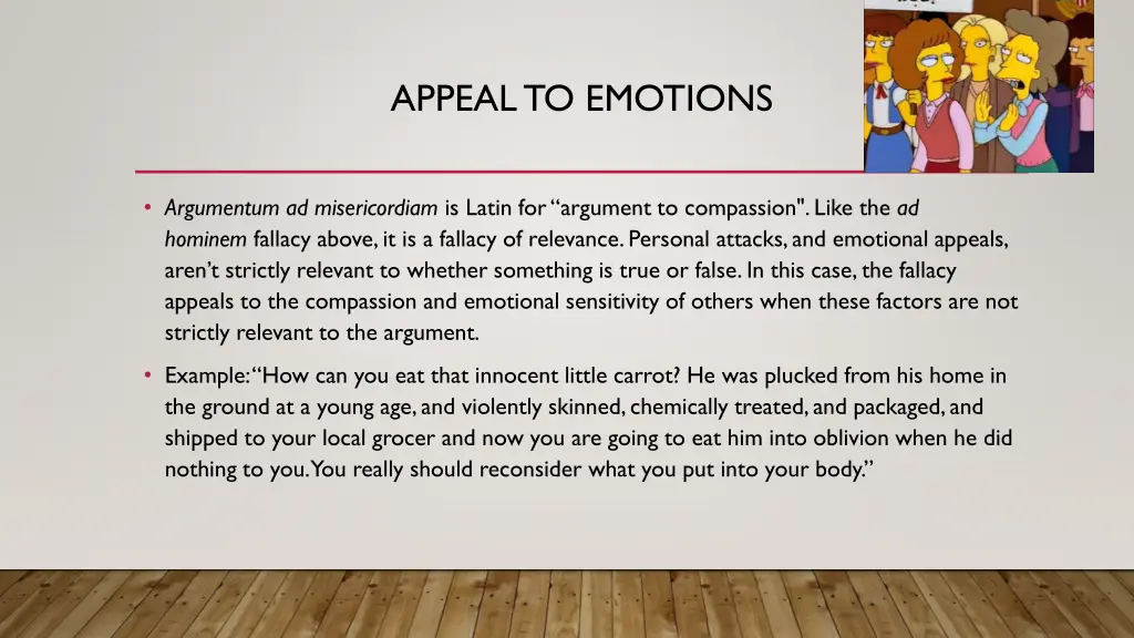 appeal to emotions