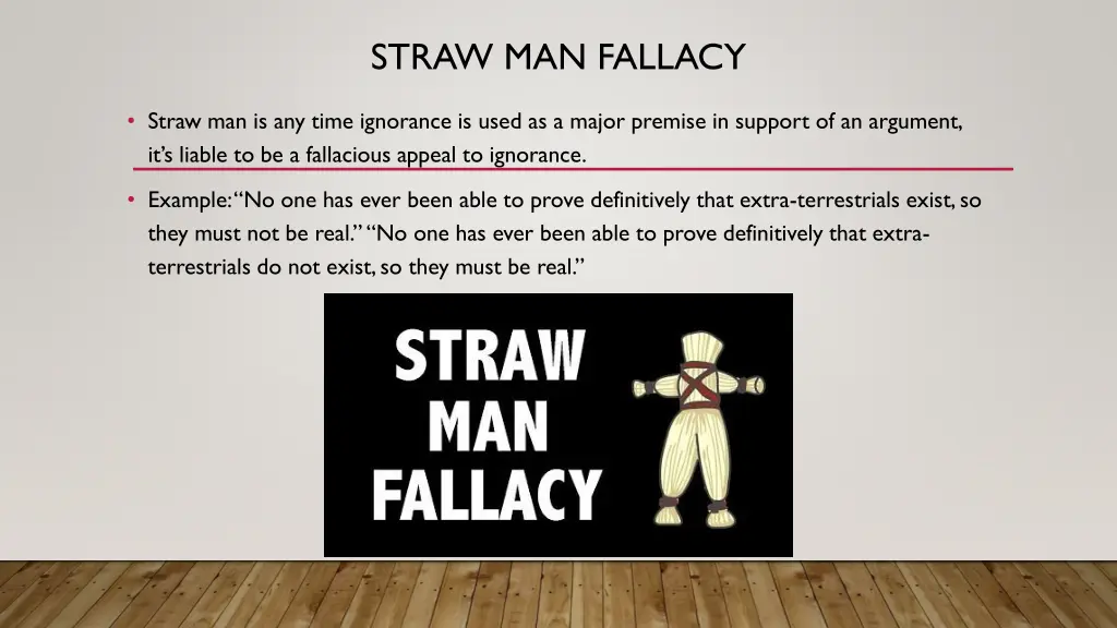 straw man fallacy