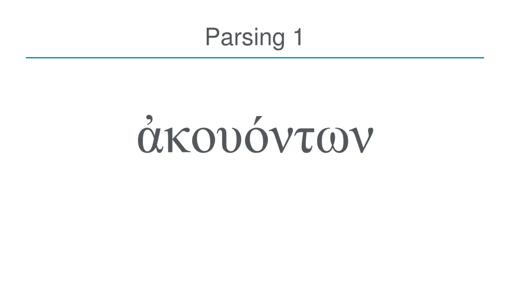 parsing 1