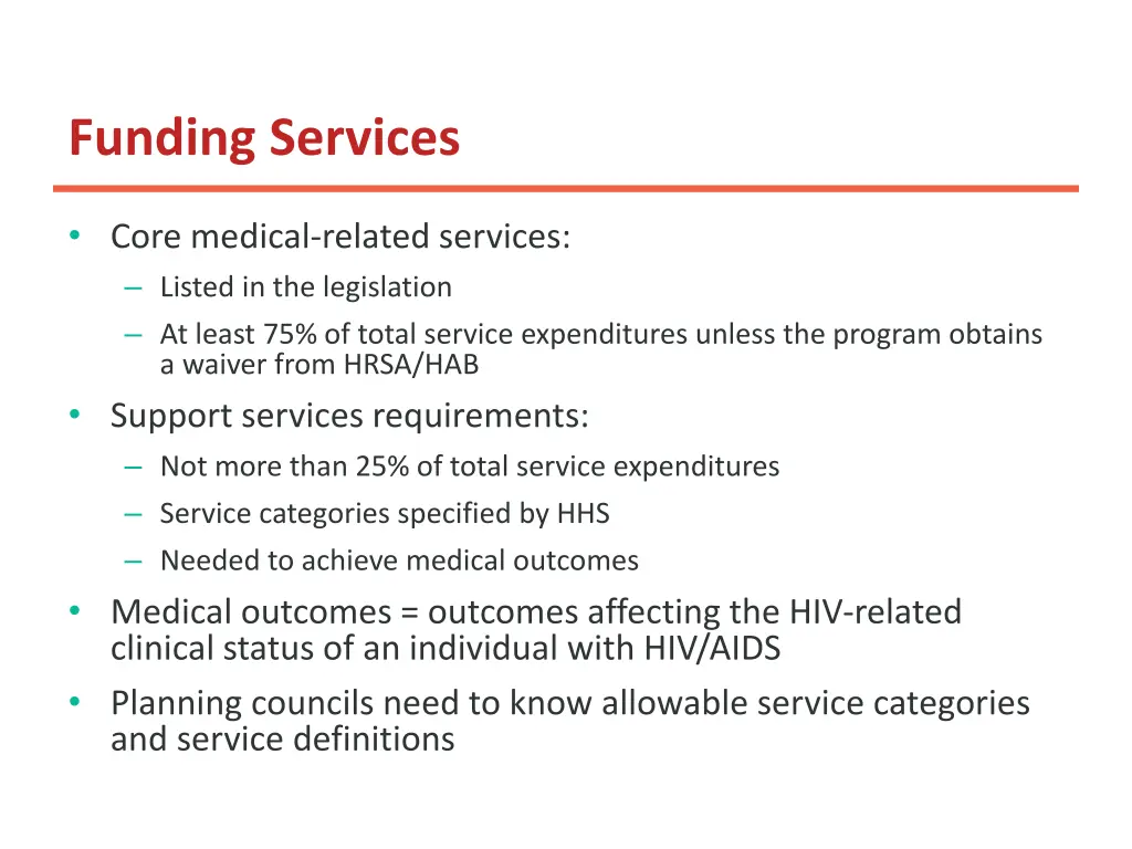 funding services
