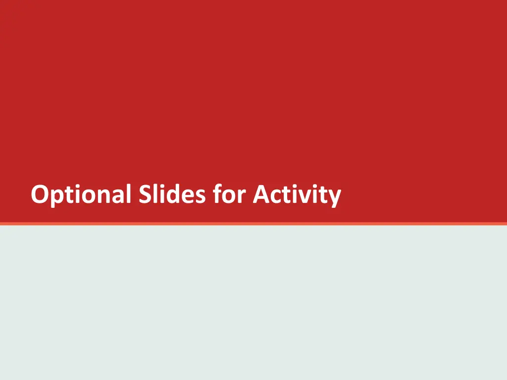 optional slides for activity