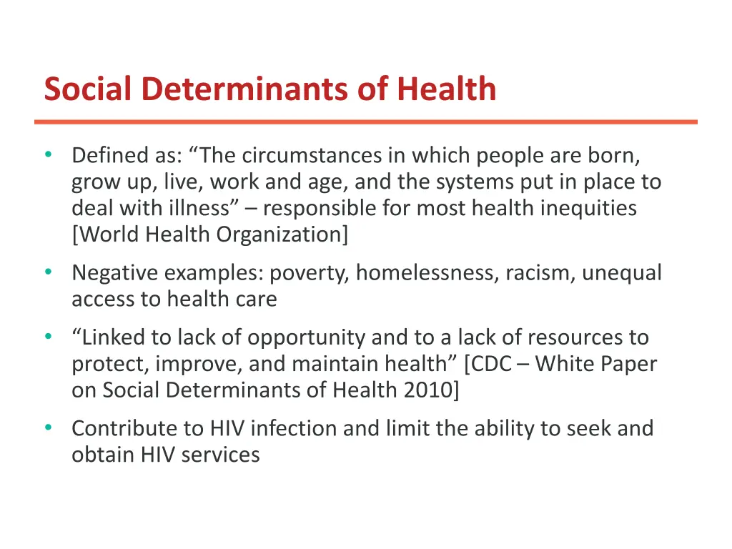social determinants of health