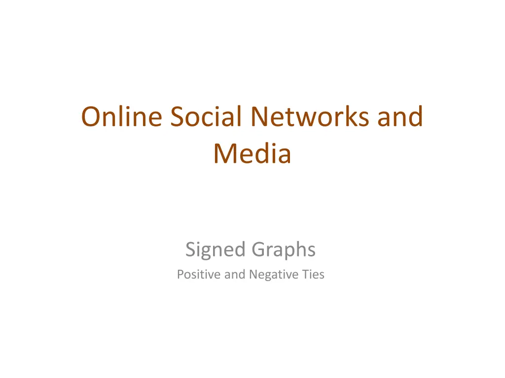 online social networks and media