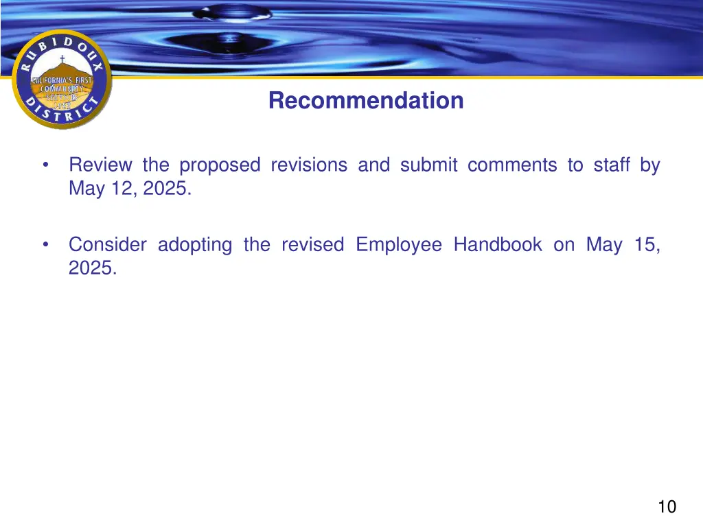 recommendation