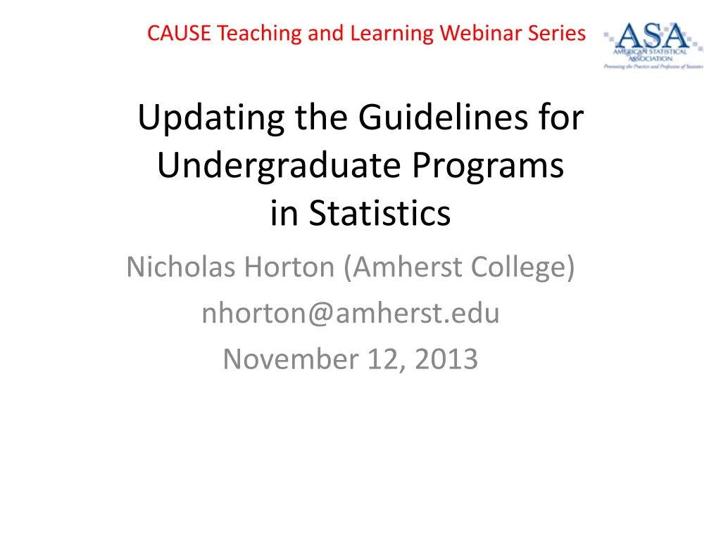cause teaching and learning webinar series
