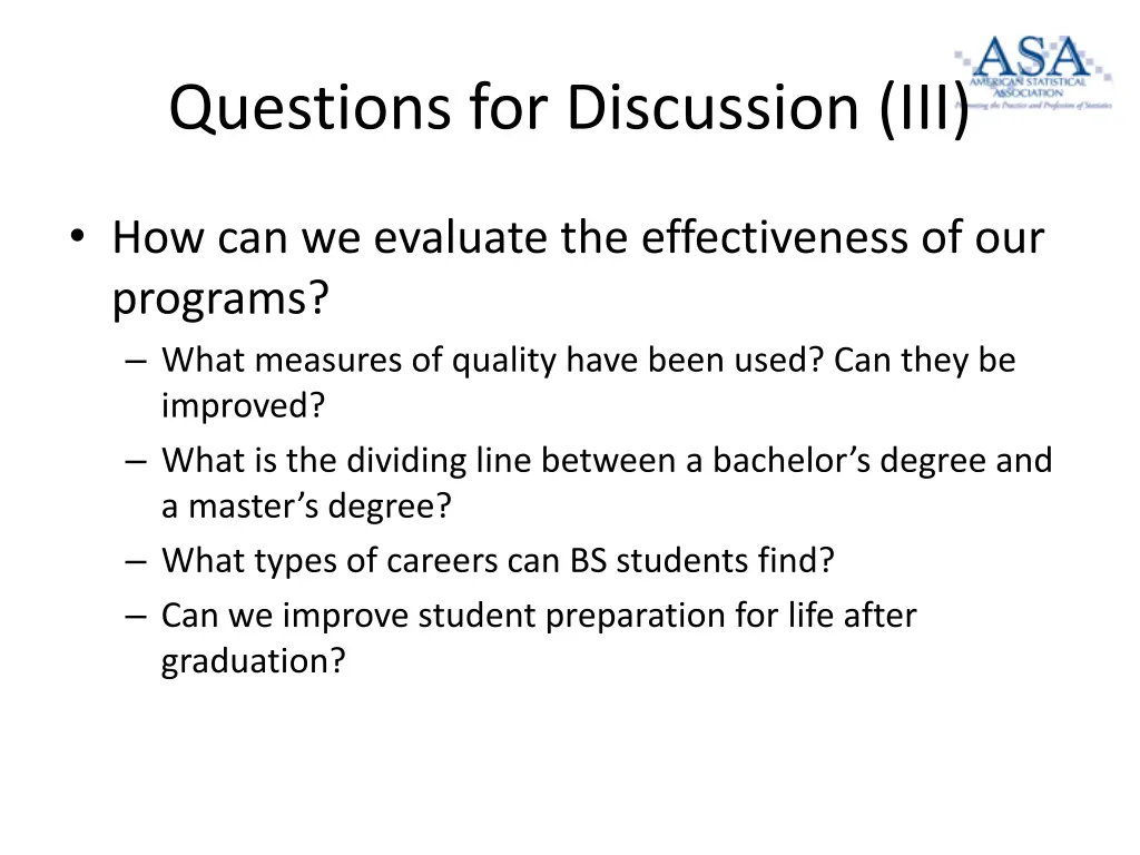 questions for discussion iii 1