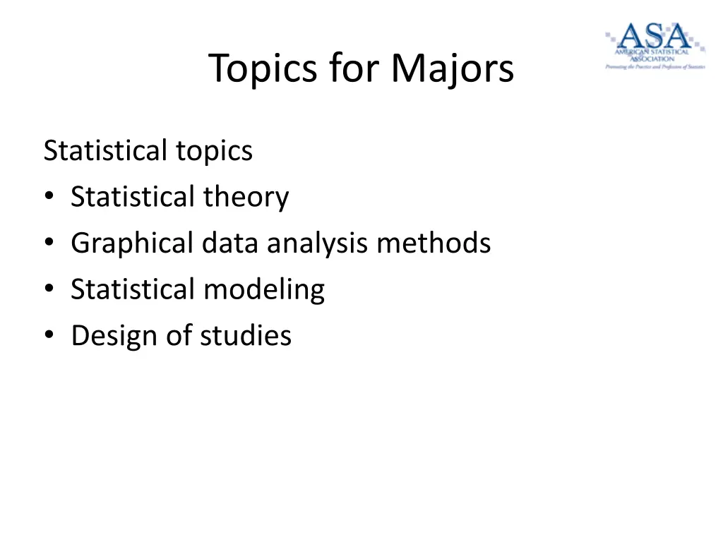 topics for majors 1