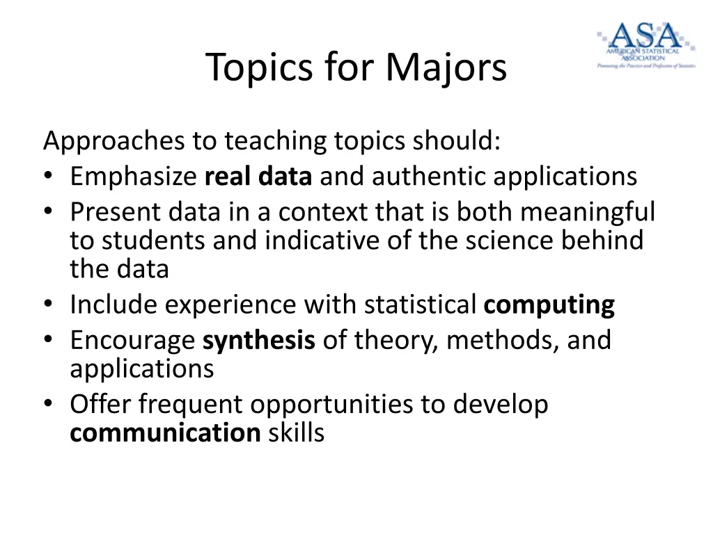 topics for majors