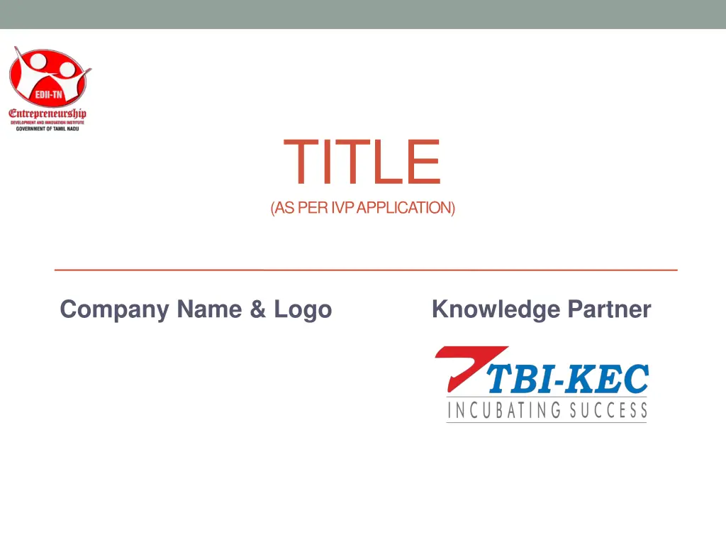title as per ivp application
