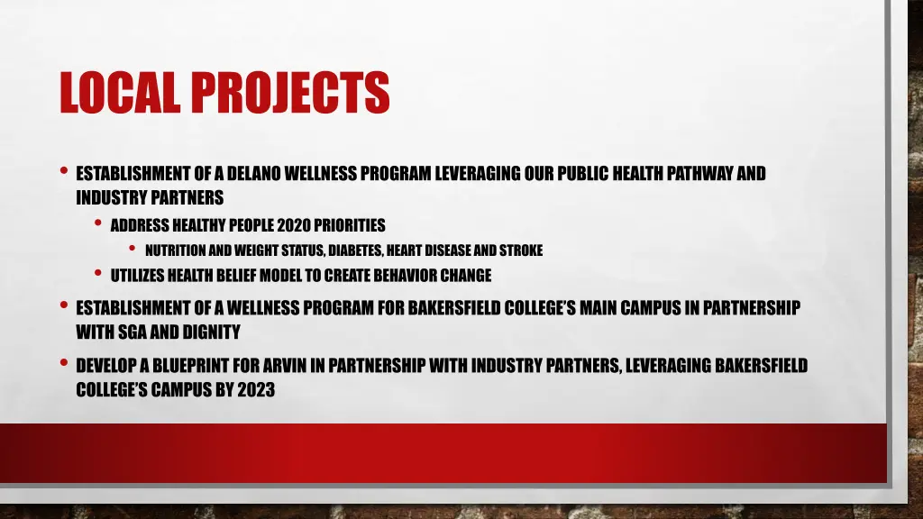 local projects