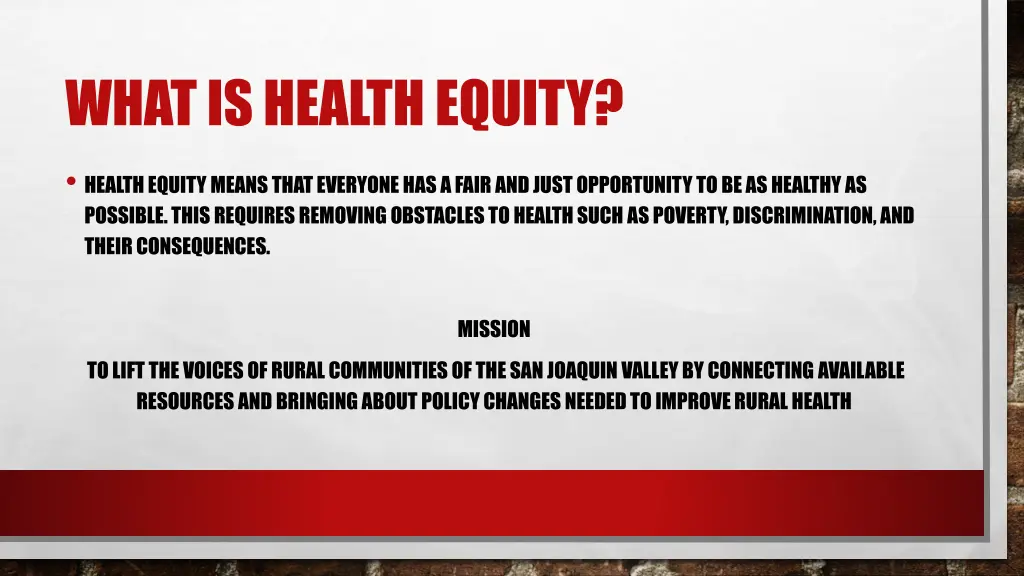 what is health equity