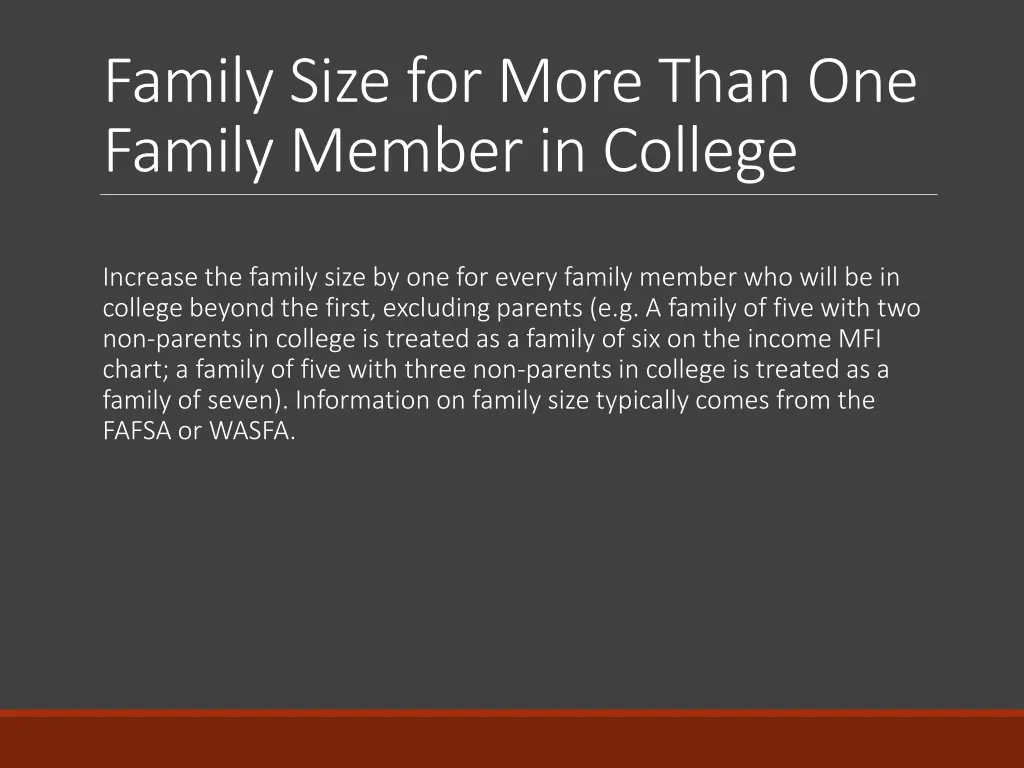 family size for more than one family member