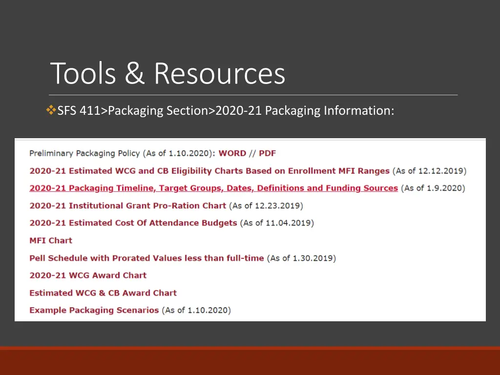 tools resources