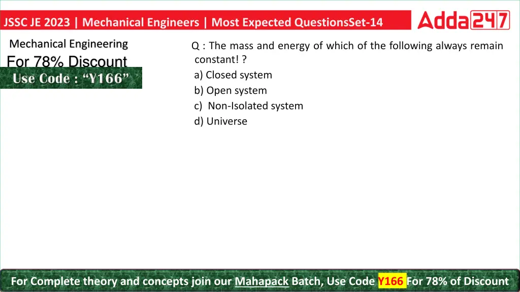 jssc je 2023 mechanical engineers most expected 14